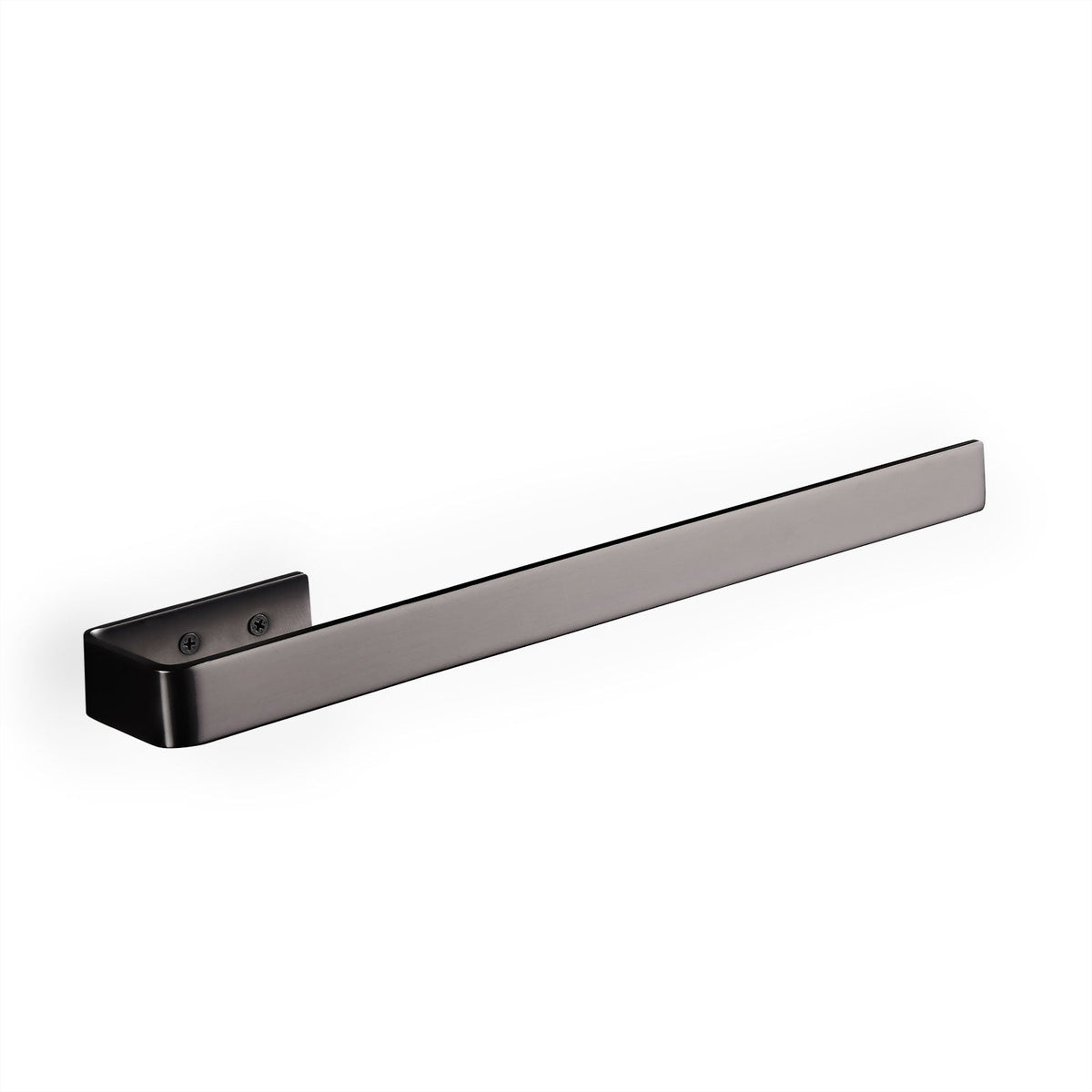Seitliche Handtuchstange aus Edelstahl, 39 cm, in Gunmetal mit zwei Befestigungslöchern