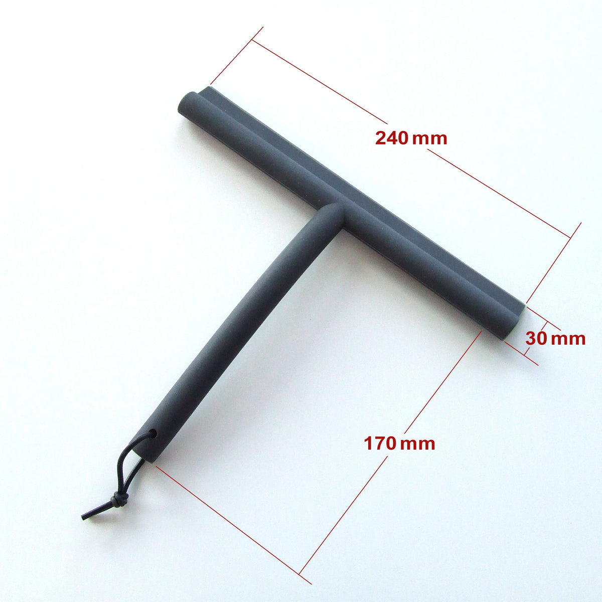 Duschabzieher in Anthrazit, mit Maßen von 240 × 170 mm und 30 mm Wischleiste