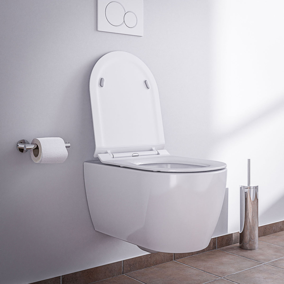 Spülrandloses Wand-WC mit Nano-Oberfläche – 54,5 cm – Galerieansicht 13