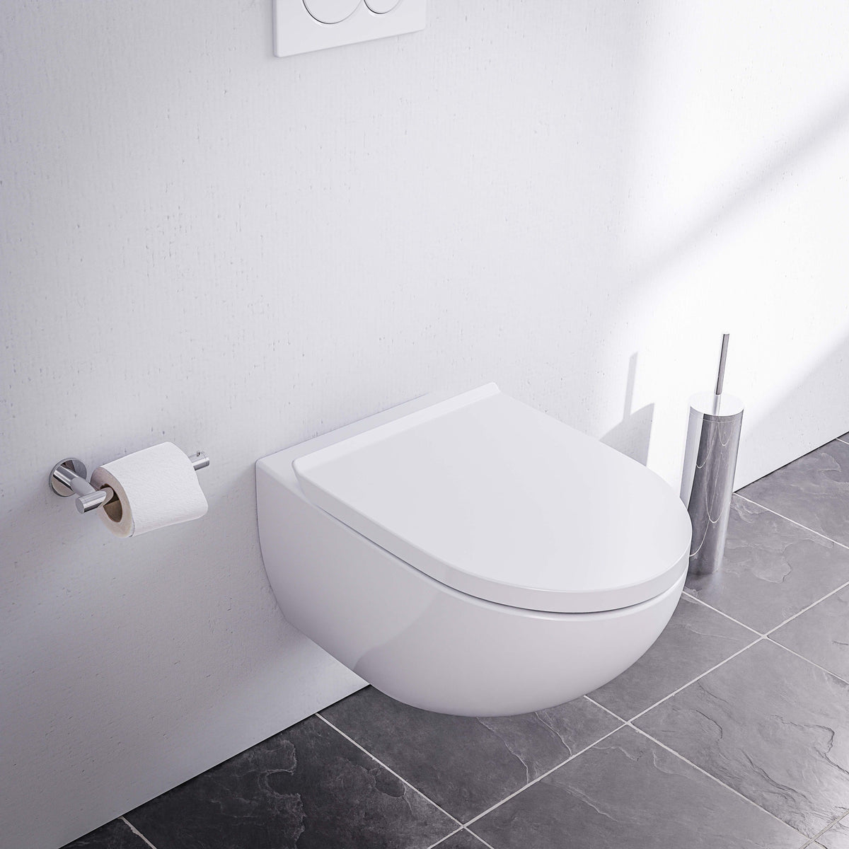 Spülrandloses Wand-WC mit Softclose-Sitz – 57,5 cm – Ansicht 3