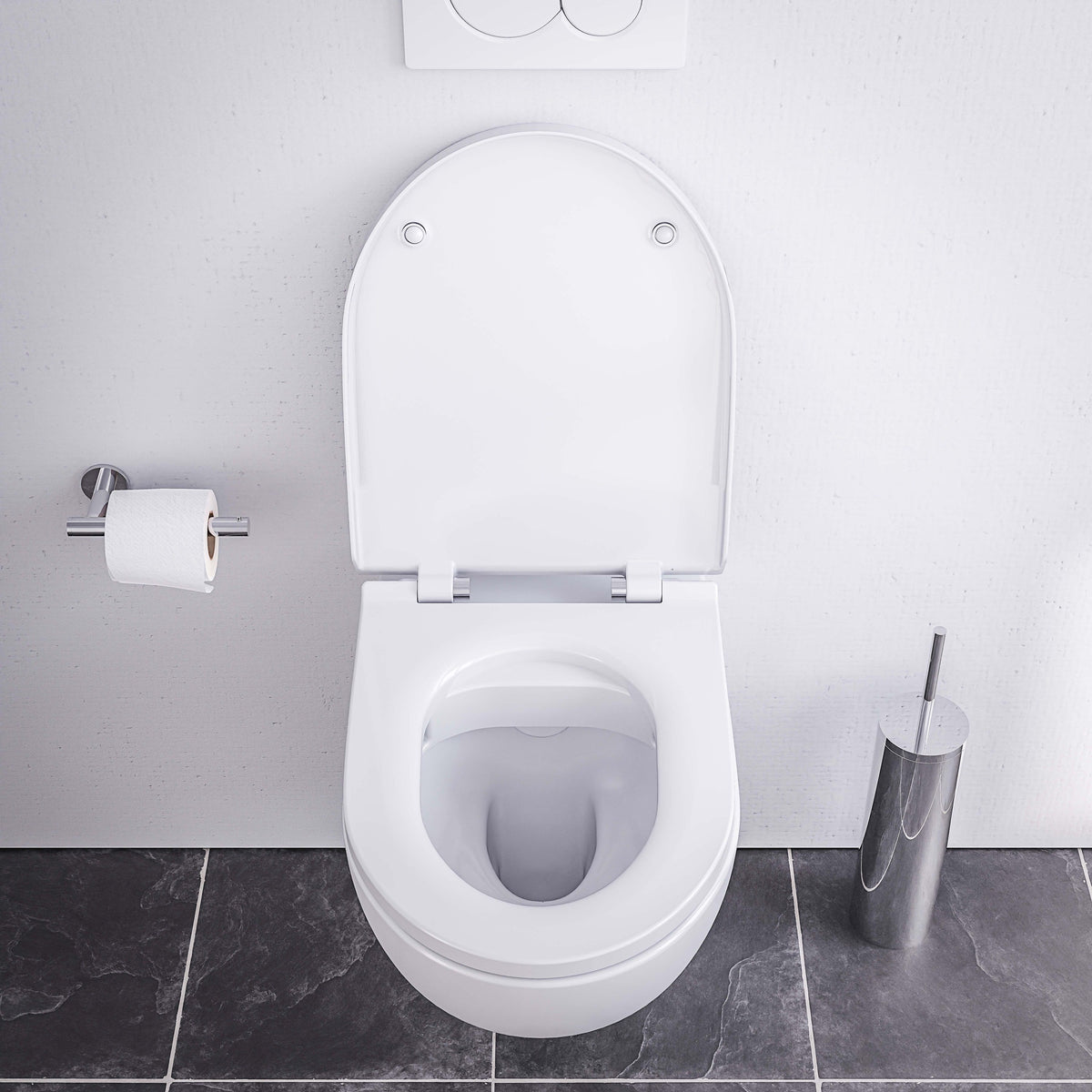Spülrandloses Wand-WC mit Softclose-Sitz – 57,5 cm – Galerieansicht 5