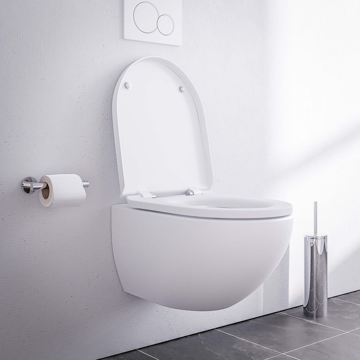 Spülrandloses Wand-WC mit Softclose-Sitz – 57,5 cm – Galerieansicht 7