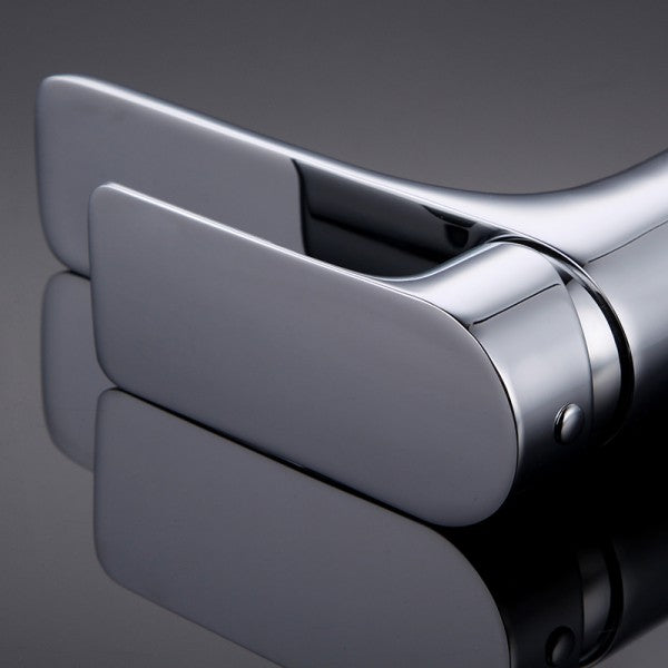Verchromter Waschtischmischer mit Keramikkartusche – 14,5 cm – Galerieansicht 9