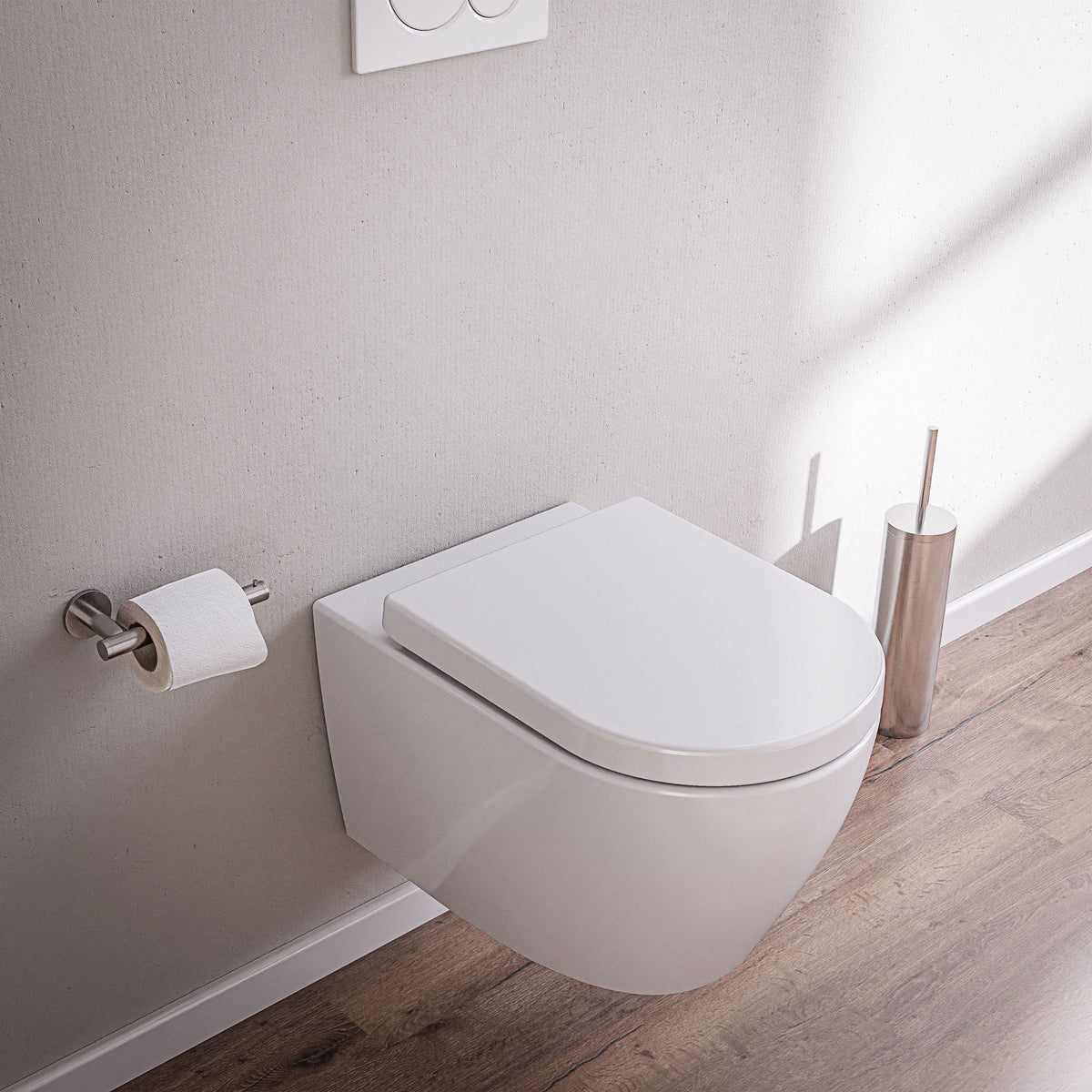 Wand-WC mit wählbarem Sitz und offenem Spülrand – 55,5 cm – Ansicht 3