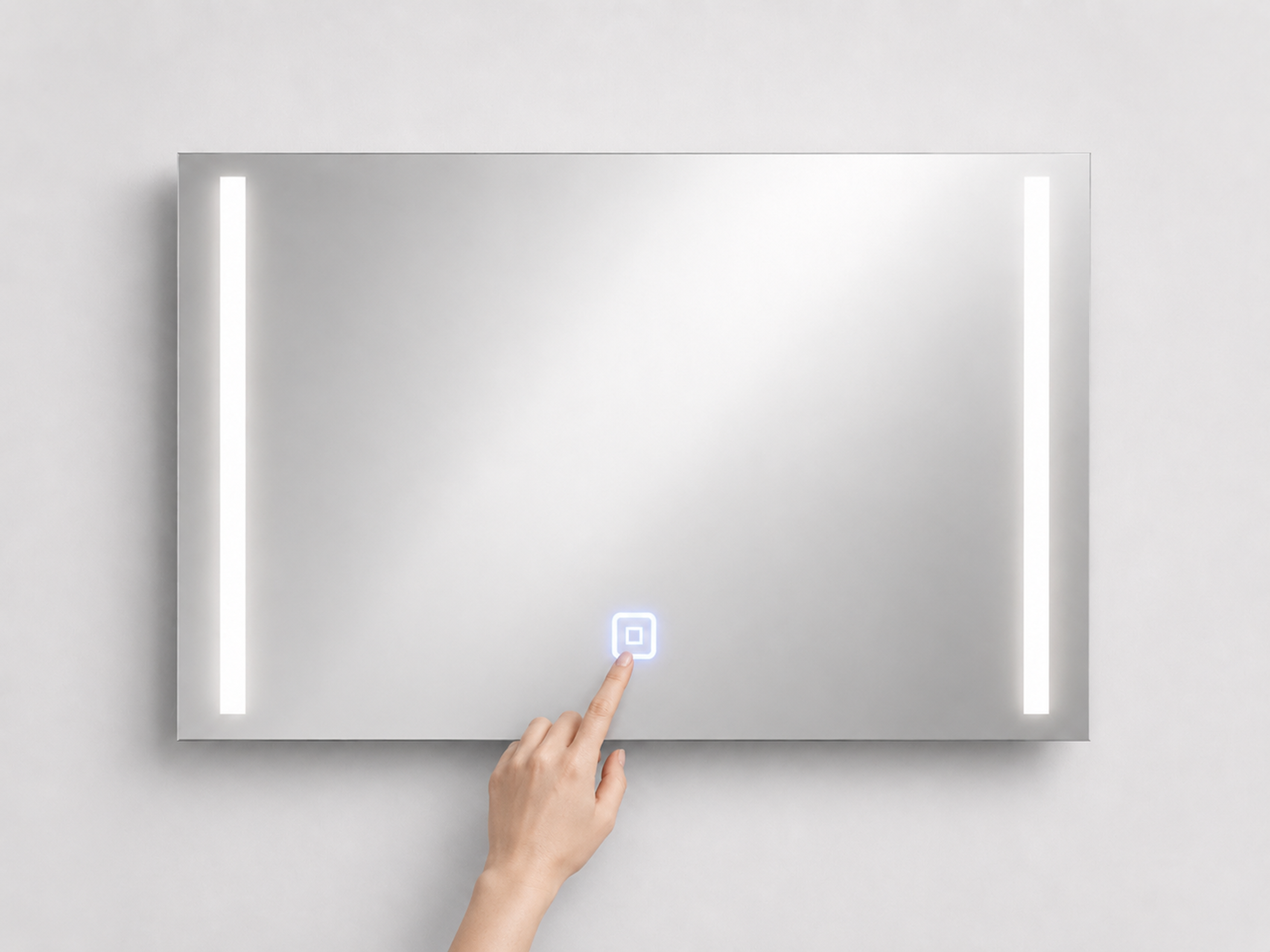 Berührungsloser Sensor zum Ein- und Ausschalten eines LED-Spiegels