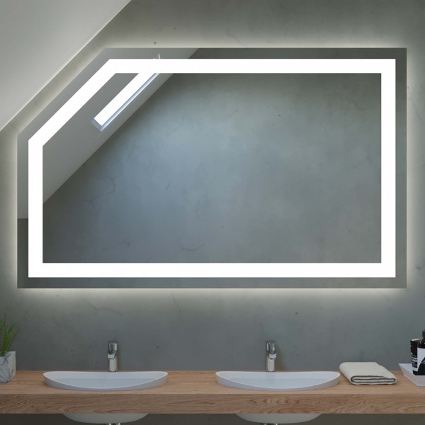 Spiegel für Dachschräge mit LED - Athen