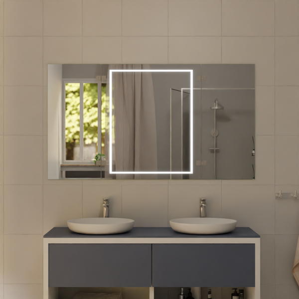 LED Badezimmerspiegel mit Klappelementen - Lucky