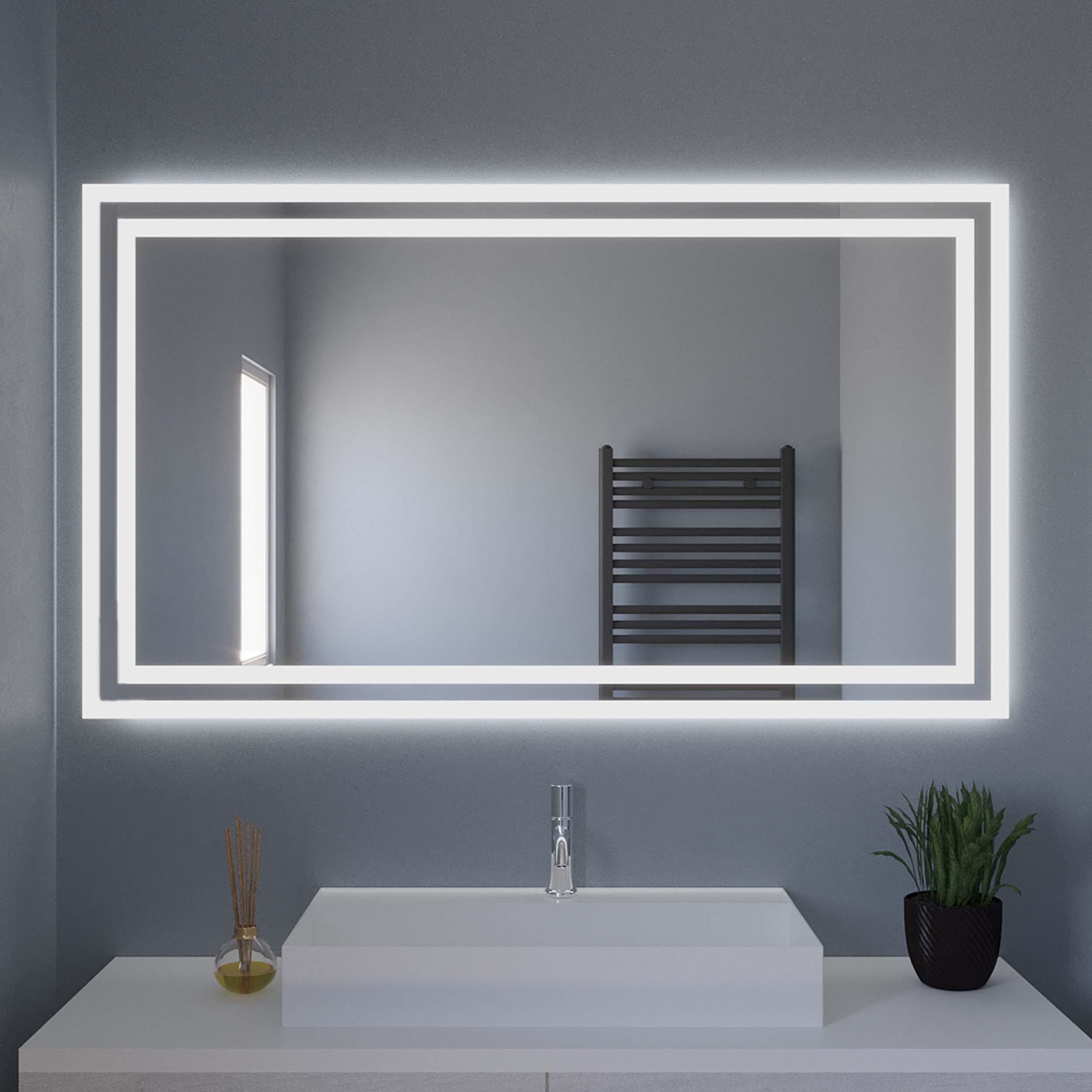 LED BAD SPIEGEL Badezimmerspiegel mit Beleuchtung Badspiegel Wandspiegel Sofia 