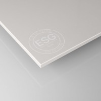 4 mm - Satinato Weiß lackiert ESG Glas 4 mm - Satinato Weiß lackiert ESG Glas