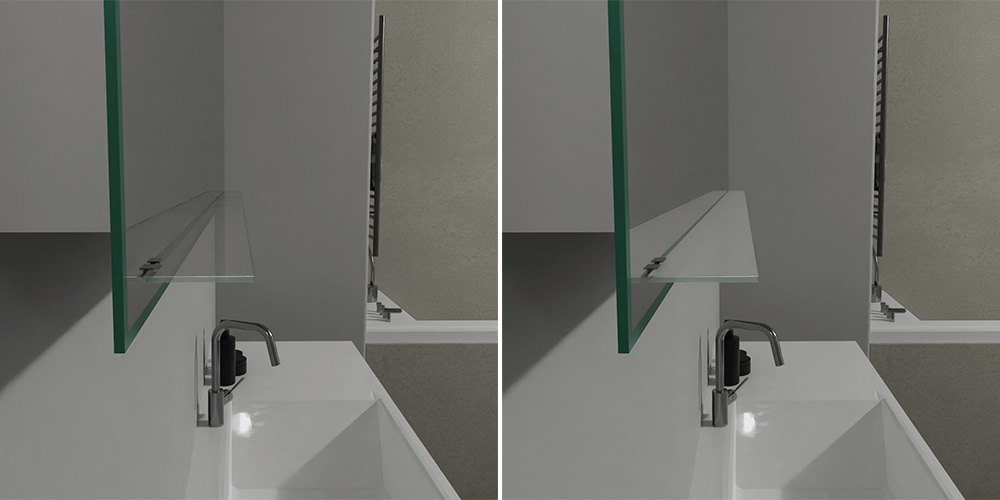 Glasablage-klar-satiniert